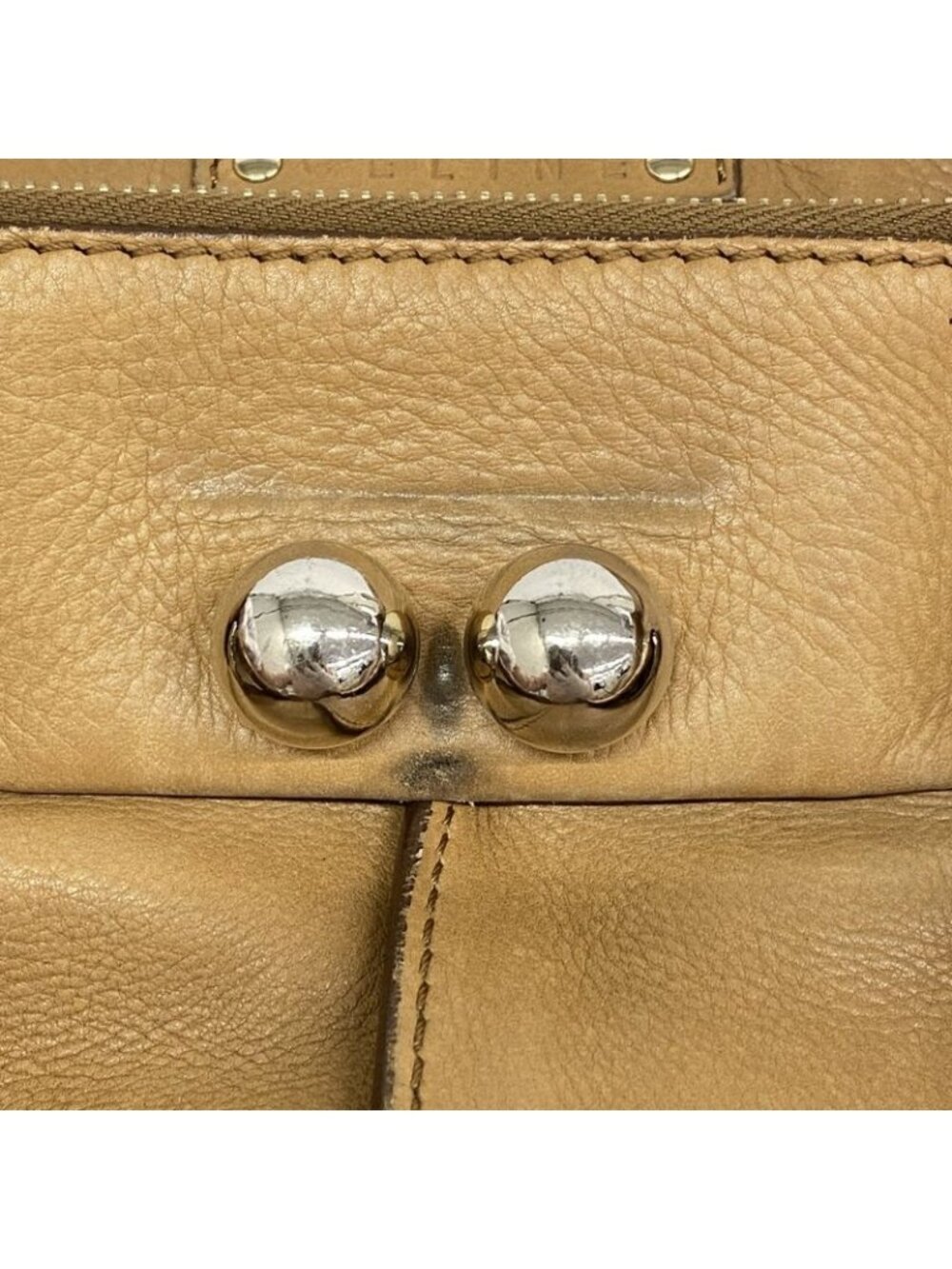 Celine Tote Leather Light Brown Champagne Gold - Picture 10 of 10